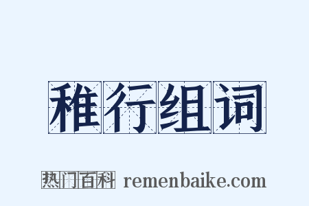 稚行组词是什么意思的图片
